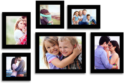 

Happy Furniture MDF Photo Frame(Black, 6 Photos)