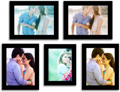 

Happy Furniture MDF Photo Frame(Black, 5 Photos)