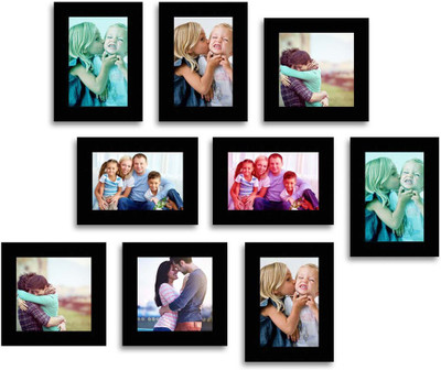 

Happy Furniture MDF Photo Frame(Black, 9 Photos)