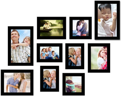 

Happy Furniture MDF Photo Frame(Black, 10 Photos)