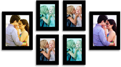 

Happy Furniture MDF Photo Frame(Black, 6 Photos)