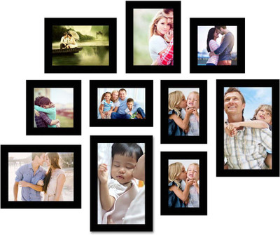 

Happy Furniture MDF Photo Frame(Black, 10 Photos)