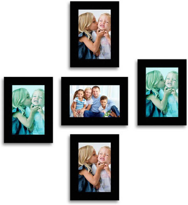 

Happy Furniture MDF Photo Frame(Black, 5 Photos)