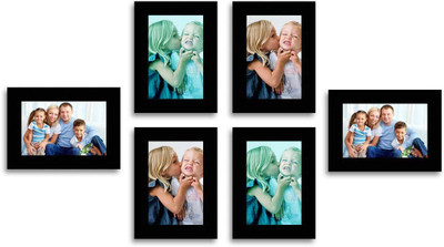 

Happy Furniture MDF Photo Frame(Black, 6 Photos)