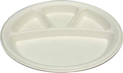 

Ezee ECO FRIENDLY 4 COMPARTMENT ROUND PLATE 10Pcs Plate Set