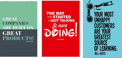

Vprint Combo pack of 3 Business motivational quotes Wall Poster Quotes & Motivation ,(12X18) Paper Print(18 inch X 12 inch, Rolled)