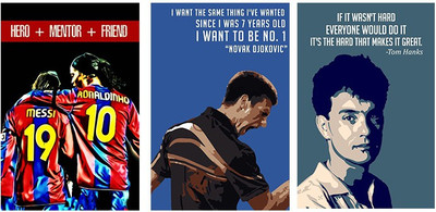 

Vprint Combo pack of 3 Football players Wall Poster Personalities ,(12X18) Paper Print(18 inch X 12 inch, Rolled)