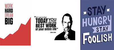 

Vprint Combo pack of 3 Steve jobs motivational quotes Wall Poster Quotes & Motivation ,(12X18) Paper Print(18 inch X 12 inch, Rolled)