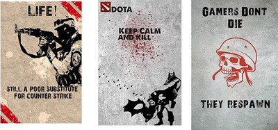 

Vprint Combo pack of 3 Counter Strike Wall Poster Personalities ,(12X18) Paper Print(18 inch X 12 inch, Rolled)