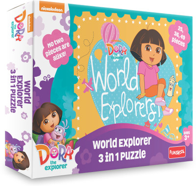 

Funskool Dora World Explorer 3 in1 Combo Puzzle(110 Pieces)