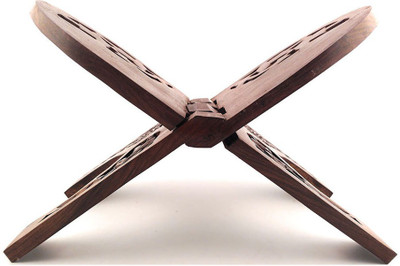 

Woodde Wooden Foldable Book Reading Stand Wooden Brown Rehal(Width (Open) = 14 cm : Height (Open) = 29 cm)