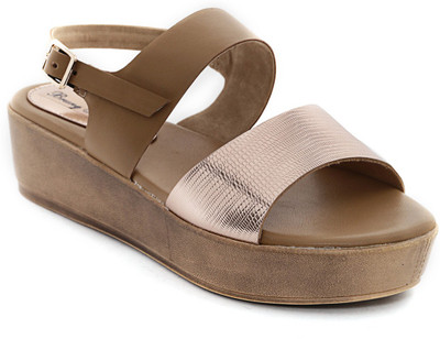 

Bruno Manetti Women Gold Sandals