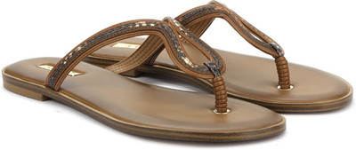 

ALDO Women Orange-Chocolate Flats