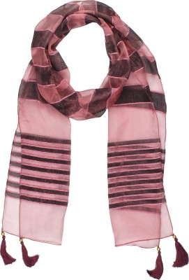 Anekaant Striped Silk Women Scarf