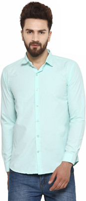 FabTag - Being Fab Men Solid Formal Green Shirt
