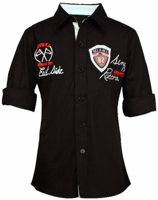 

ShopperTree Boy's Embroidered Casual Multicolor Shirt