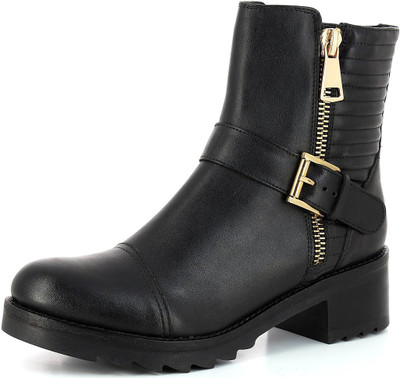 

Saint G WOMEN BLACK LEATHER ANKLE BOOT Boots For Women(Black