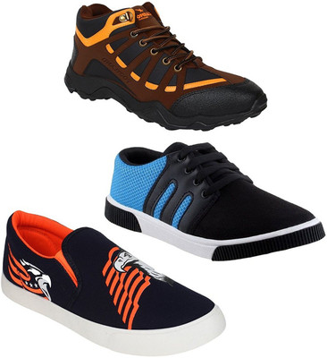 

Chevit Pack of 3 (Joggers and Sports Shoes) For Men(Multicolor, Black