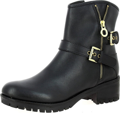 

Saint G WOMEN BLACK LEATHER ANKLE BOOT Boots For Women(Black
