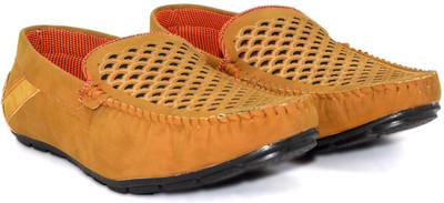 

Alberto Calza Top Lasered Loafers For Men(Tan