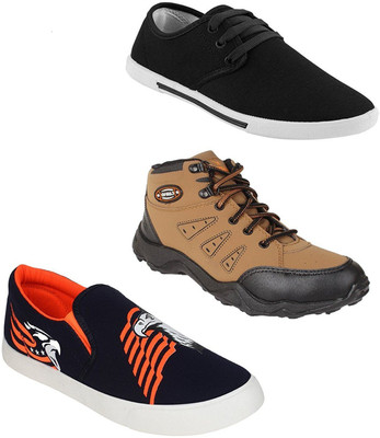 

Chevit Pack of 3 (Joggers and Sports Shoes) Casuals For Men(Multicolor, Black