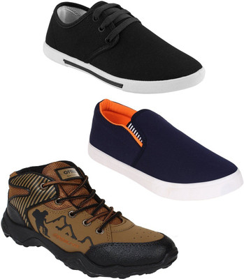 

Chevit Pack of 3 (Joggers and Sports Shoes) Casuals For Men(Multicolor, Blue