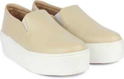 

STEEMO Slip On Sneakers For Women(Beige, Cream