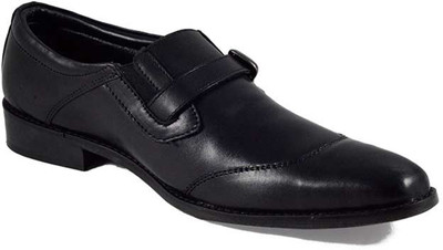 

Alberto Calza Genuine Leather Single Buckled Monk Strap For Men(Black