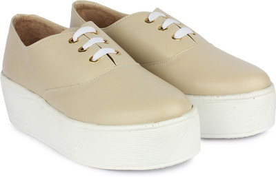 

Zapatoz Sneakers For Women(Beige, White