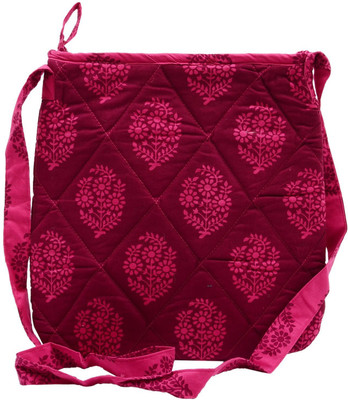

Bagaholics Girls Casual Pink, Red Cotton Sling Bag