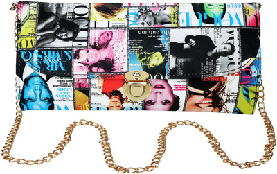 

Quick Fashion Women Evening/Party Multicolor PU Sling Bag