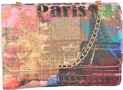 

Quick Fashion Women Evening/Party Multicolor PU Sling Bag