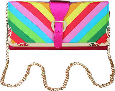 

Quick Fashion Women Evening/Party Multicolor PU Sling Bag