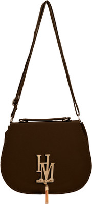 

tap fashion Women Casual Brown PU Sling Bag