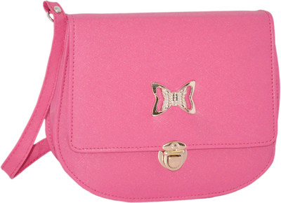 

Quick Fashion Women Evening/Party Pink PU Sling Bag