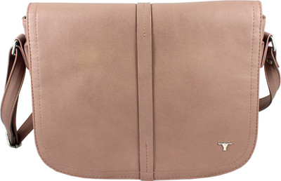 

Bulchee Women Casual Beige Leatherette Sling Bag