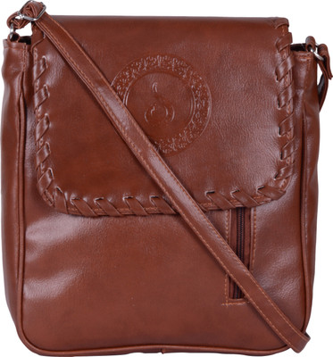 

Nxt Gen Girls Casual Brown Leatherette Sling Bag