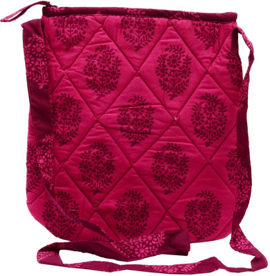 Bagaholics Girls Casual Pink, Red Cotton Sling Bag