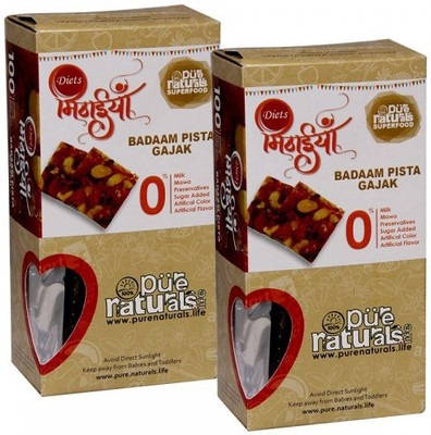 

Purenaturals Diets Chikki Badaam Pista Gajak- Set of 2(200 g, Pack of 2)