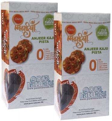 

Purenaturals Diets Mithai Anjeer Kaju Pista- Set of 2(200 g, Pack of 2)