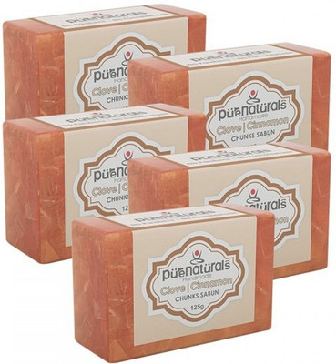 

Pure Naturals Chunks Soap Clove | Cinnamon-Set of 5(625 g, Pack of 5)