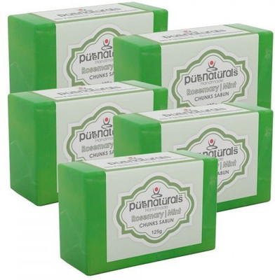 

Pure Naturals Chunks Soap Rosemary | Mint-Set of 5(625 g, Pack of 5)