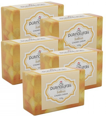 

Pure Naturals Chunks Soap Saffron-Set of 5(625 g, Pack of 3)