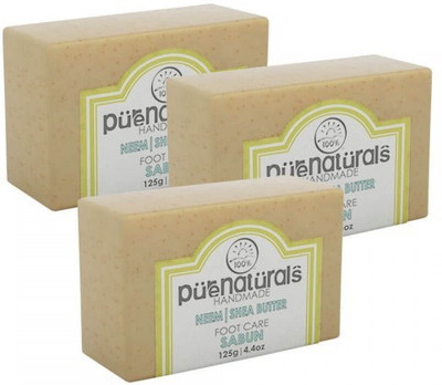 

Pure Naturals Foot Care Soap Neem | Shea Butter-Set of 3(375 g, Pack of 3)