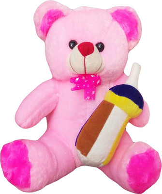 

Riya Enterprises Bottle Teddy - 30 cm(Pink)