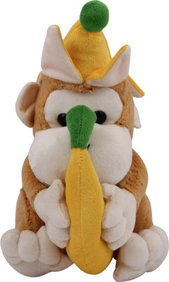 

Galaxy World Monkey With Banana - 22 cm(Brown)