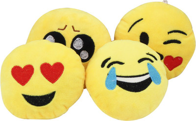 

Galaxy World Four Smiley Cushions - 32 cm(Yellow)