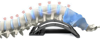 

VibeX ™ Lumbar Supporter Device For Upper and Lower Back Pain Relief Back Support (, Black