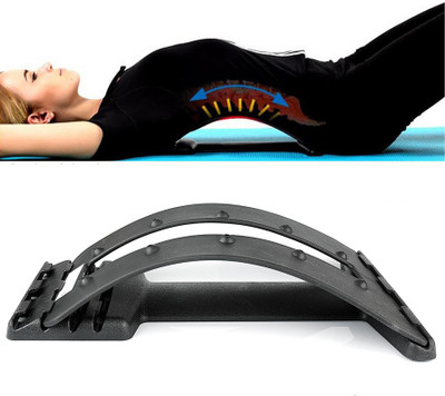 

VibeX ® Back Pain Relief Stretching Device, Posture Corrector, Remedy for Pain Relief and Stress Lumbar Support (, Black