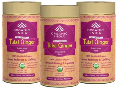 

Organic India Tulsi Ginger - 100g Tin - Set of 3 Infusion Tea Bag(100 g)